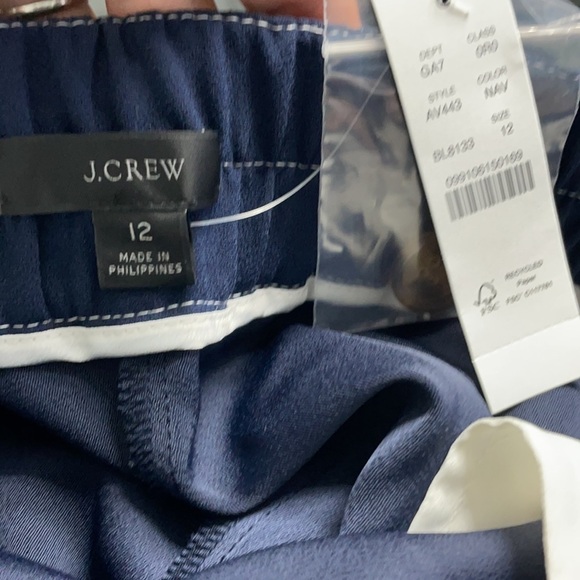 J. Crew Navy Wide Leg Crop Pants NEW size 12 - Picture 5 of 5